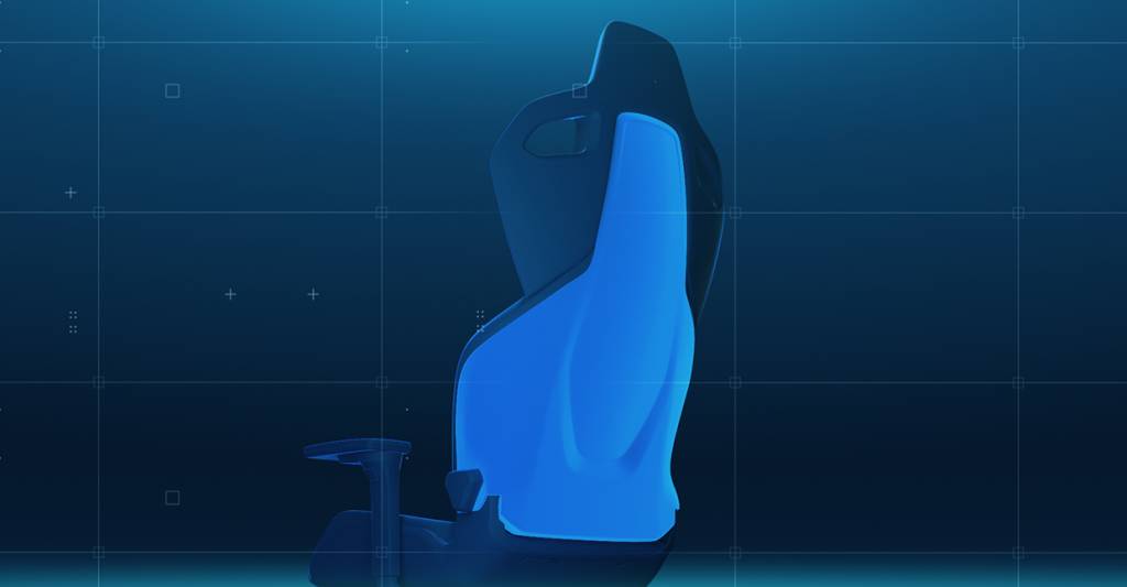 Die Sitzschale des RECARO Exo Gaming Seats